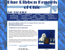 Tablet Screenshot of blueribbonkennelsofohio.com